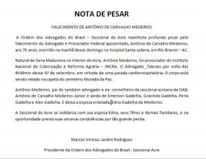 Nota de Pesar para site